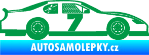 Samolepka Závodní auto 008 zelená