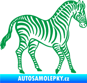 Samolepka Zebra 002 pravá zelená