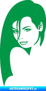 Samolepka Žena tvář 002 levá zelená