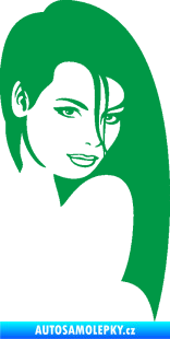 Samolepka Žena tvář 002 pravá zelená