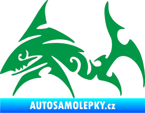 Samolepka Žralok 002 levá zelená