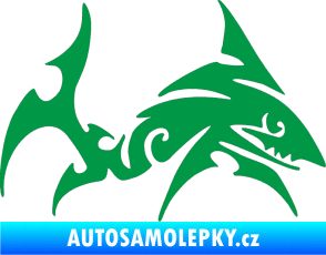 Samolepka Žralok 002 pravá zelená