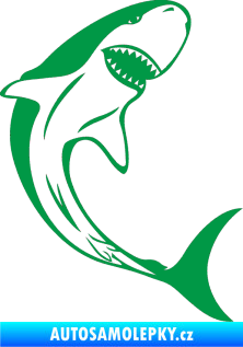 Samolepka Žralok 010 pravá zelená