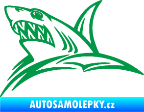 Samolepka Žralok 020 levá v moři zelená