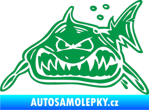 Samolepka Žralok levá zelená