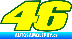 Samolepka 46 Valentino Rossi barevná tmavě zelená