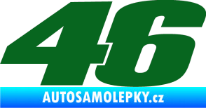 Samolepka 46 Valentino Rossi jednobarevná tmavě zelená