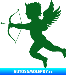Samolepka Amor 001 levá cupid andílek tmavě zelená