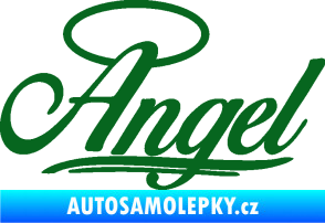 Samolepka Angel nápis tmavě zelená