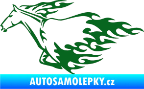 Samolepka Animal flames 003 levá kůň tmavě zelená