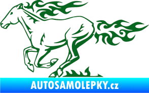 Samolepka Animal flames 004 levá kůň tmavě zelená