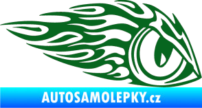 Samolepka Animal flames 016 pravá zvířecí oko tmavě zelená