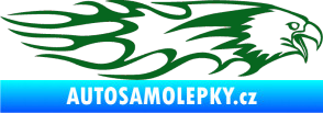 Samolepka Animal flames 026 pravá orel tmavě zelená