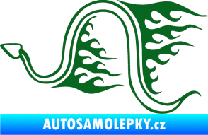 Samolepka Animal flames 040 levá had tmavě zelená