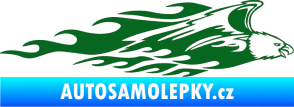 Samolepka Animal flames 052 pravá orel tmavě zelená