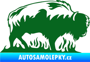 Samolepka Animal flames 071 pravá býk tmavě zelená