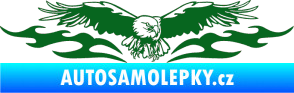 Samolepka Animal flames 100 pravá orel tmavě zelená