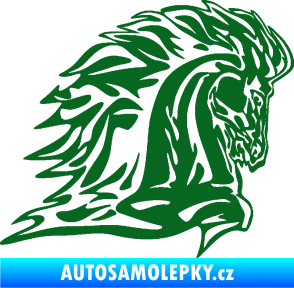 Samolepka Animal flames 101 pravá kůň tmavě zelená
