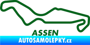 Samolepka Okruh Assen tmavě zelená