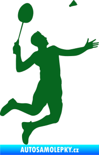 Samolepka Badminton 001 pravá tmavě zelená