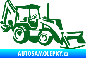 Samolepka Bagr 002 pravá tmavě zelená