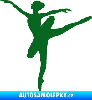 Samolepka Baletka 001 levá tmavě zelená