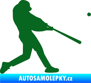 Samolepka Baseball 001 pravá tmavě zelená