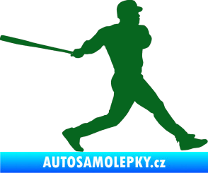 Samolepka Baseball 002 pravá tmavě zelená