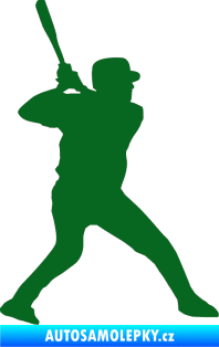 Samolepka Baseball 003 pravá tmavě zelená