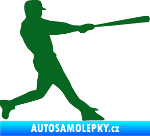 Samolepka Baseball 004 pravá tmavě zelená