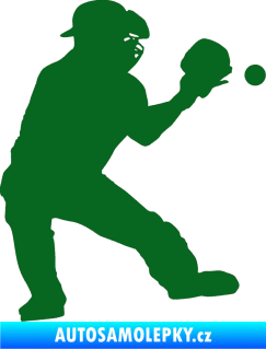 Samolepka Baseball 007 pravá tmavě zelená