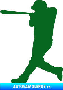 Samolepka Baseball 009 levá tmavě zelená