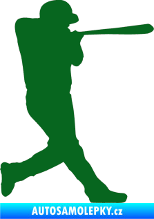 Samolepka Baseball 009 pravá tmavě zelená