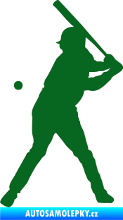 Samolepka Baseball 013 levá tmavě zelená