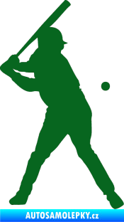 Samolepka Baseball 013 pravá tmavě zelená