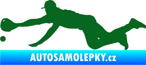 Samolepka Baseball 015 levá tmavě zelená