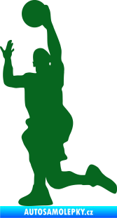 Samolepka Basketbal 005 levá tmavě zelená