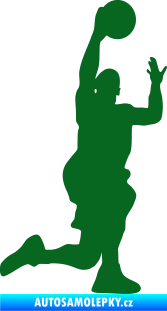 Samolepka Basketbal 005 pravá tmavě zelená