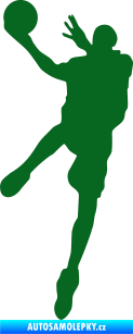 Samolepka Basketbal 006 levá tmavě zelená
