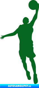 Samolepka Basketbal 009 levá tmavě zelená