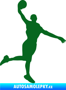 Samolepka Basketbal 012 pravá tmavě zelená
