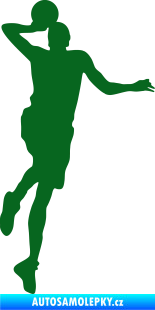 Samolepka Basketbal 014 pravá tmavě zelená