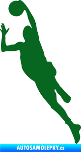 Samolepka Basketbal 003 levá tmavě zelená