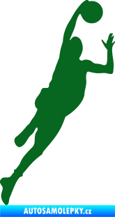 Samolepka Basketbal 003 pravá tmavě zelená
