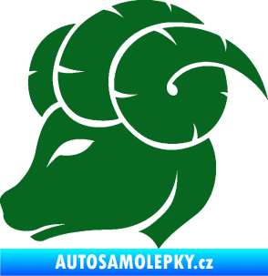 Samolepka Beran zvěrokruh 002 levá tmavě zelená