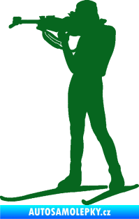 Samolepka Biatlon 003 levá tmavě zelená