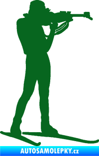 Samolepka Biatlon 003 pravá tmavě zelená