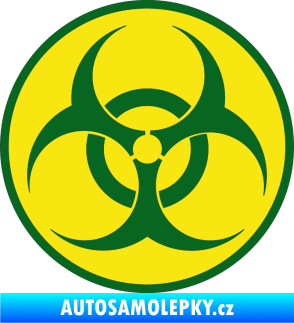 Samolepka Biohazard barevný  tmavě zelená