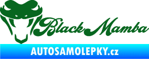 Samolepka Black mamba nápis tmavě zelená