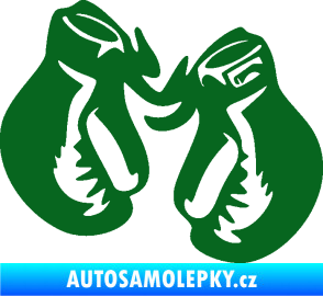 Samolepka Boxerské rukavice 001 levá tmavě zelená